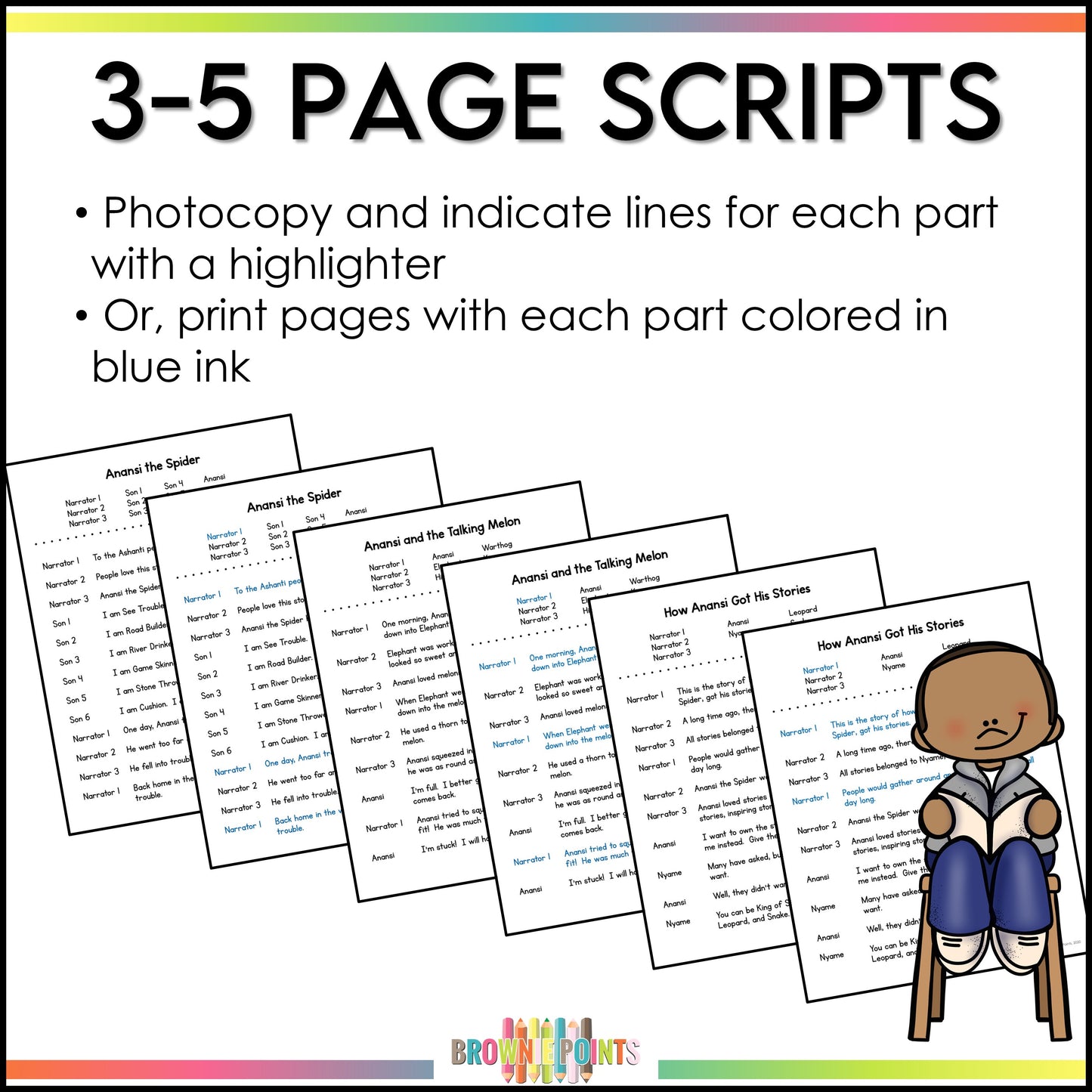 African Folktales Reader's Theater Scripts Bundle