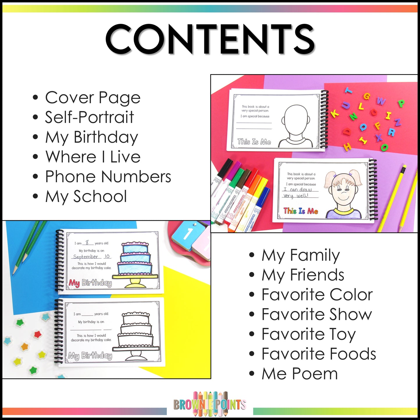 All About Me Booklet