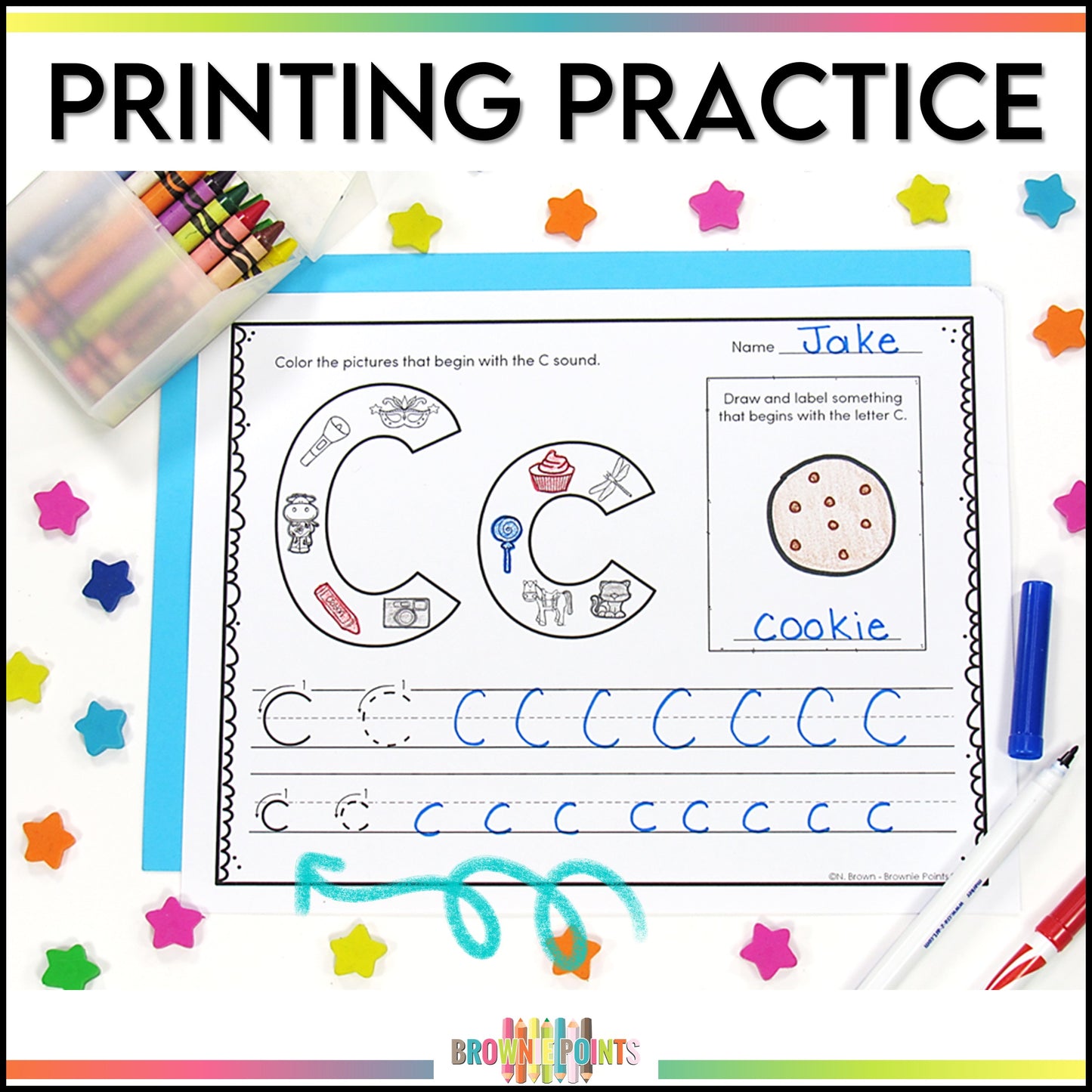 Alphabet and Number Printing Practice Bundle
