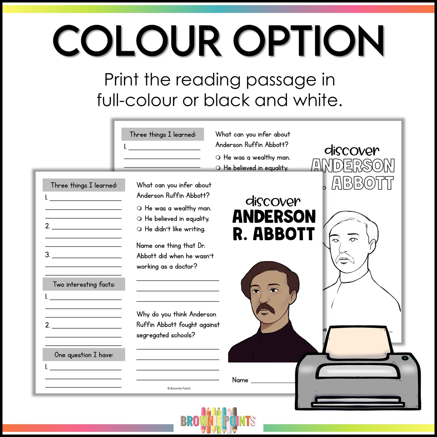 Anderson Ruffin Abbott Trifold Biography