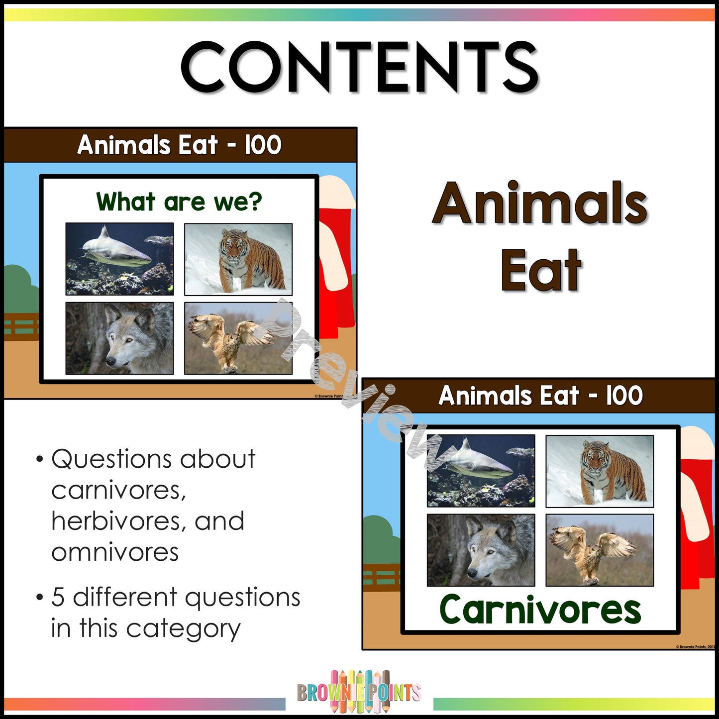 Animal Classifications PowerPoint Games