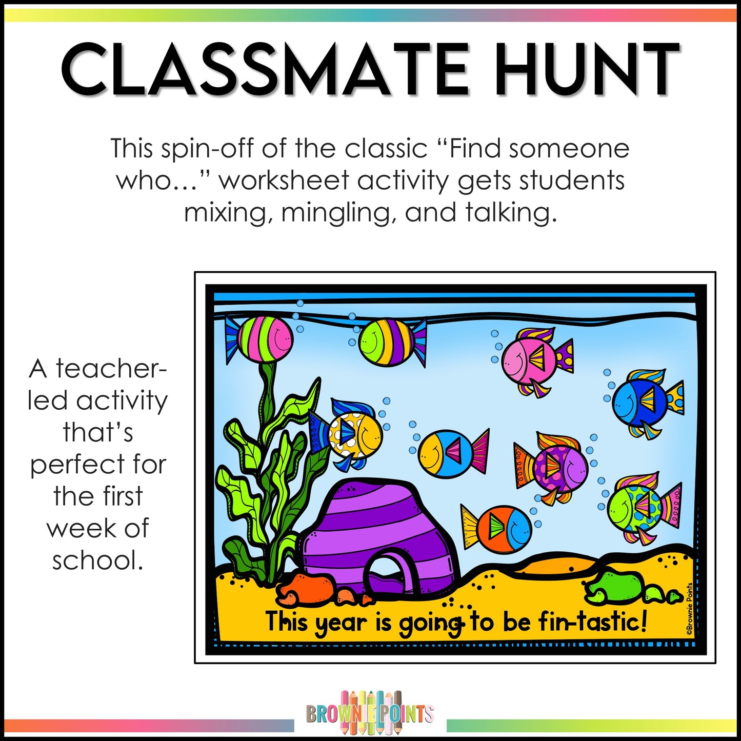 Back to School Classmate Hunt - Fish Theme