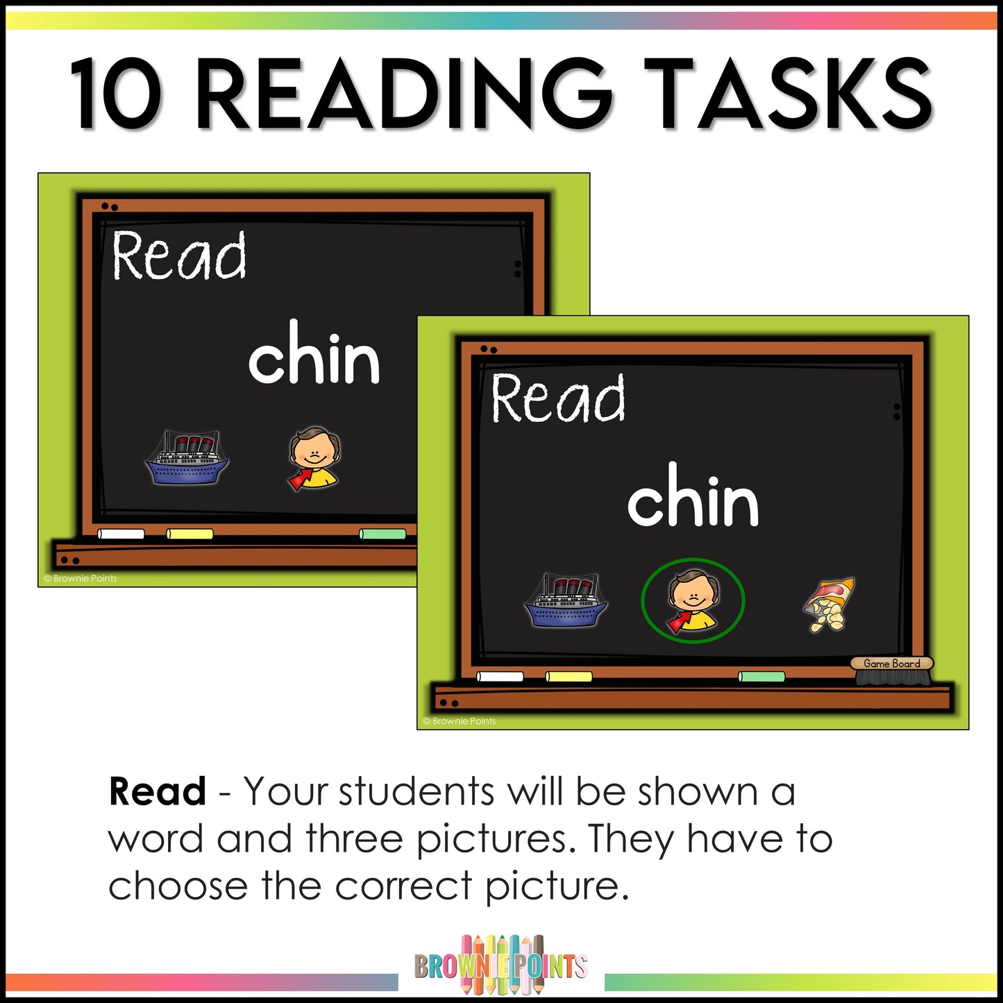 CCVC Words PowerPoint Game - Beginning Consonant Blends and Digraphs