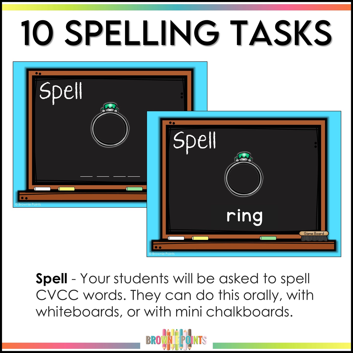 CVCC Words PowerPoint Game - Final Consonant Blends and Digraphs