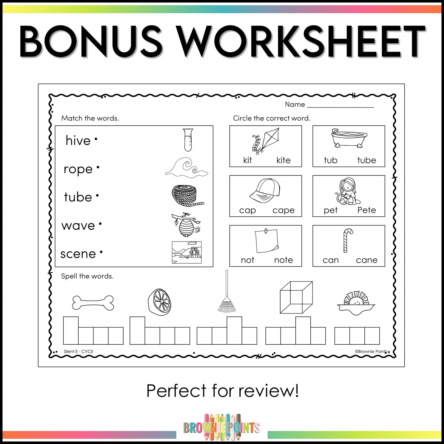 CVCE Words PowerPoint Game - Silent E