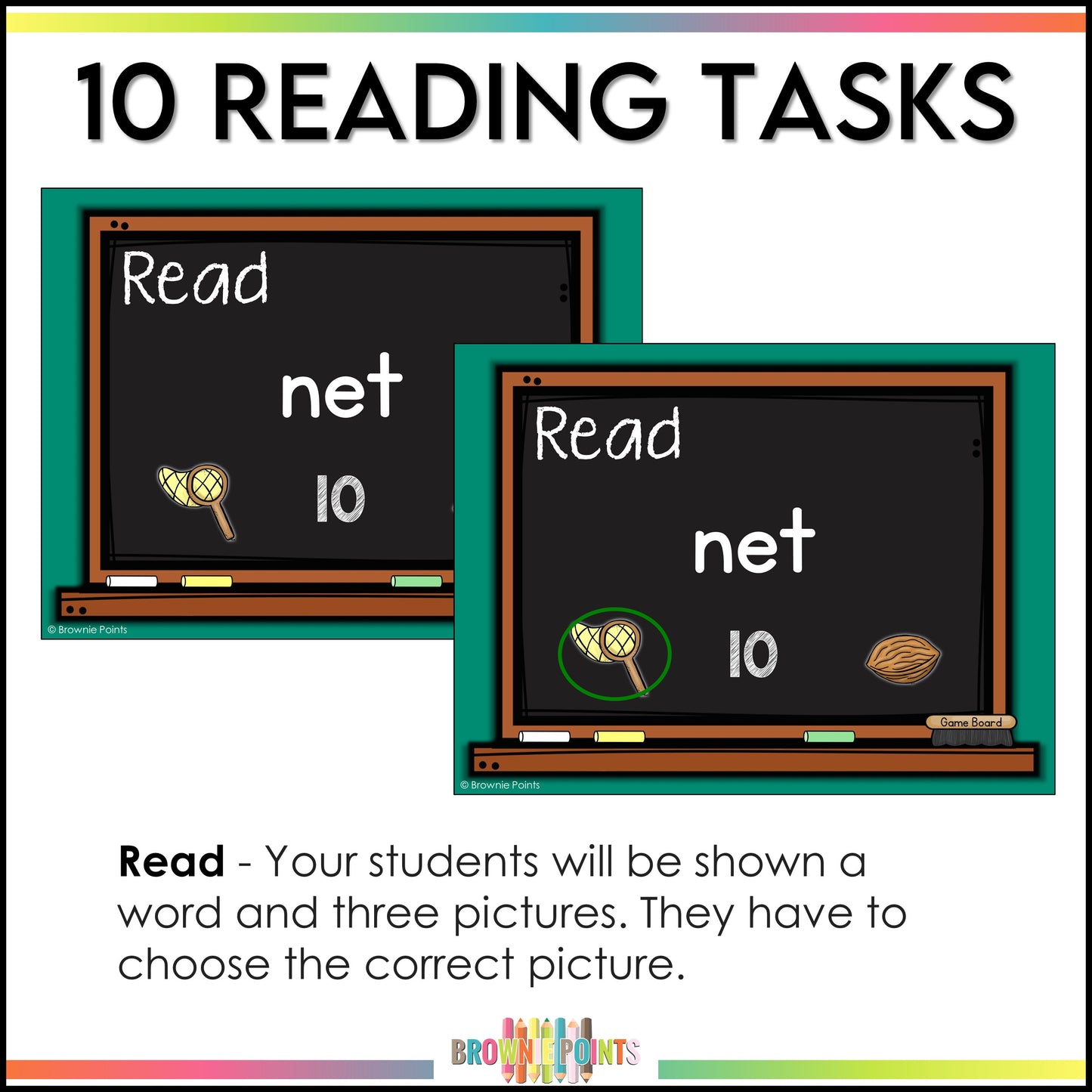 CVC Words PowerPoint Game - Short E