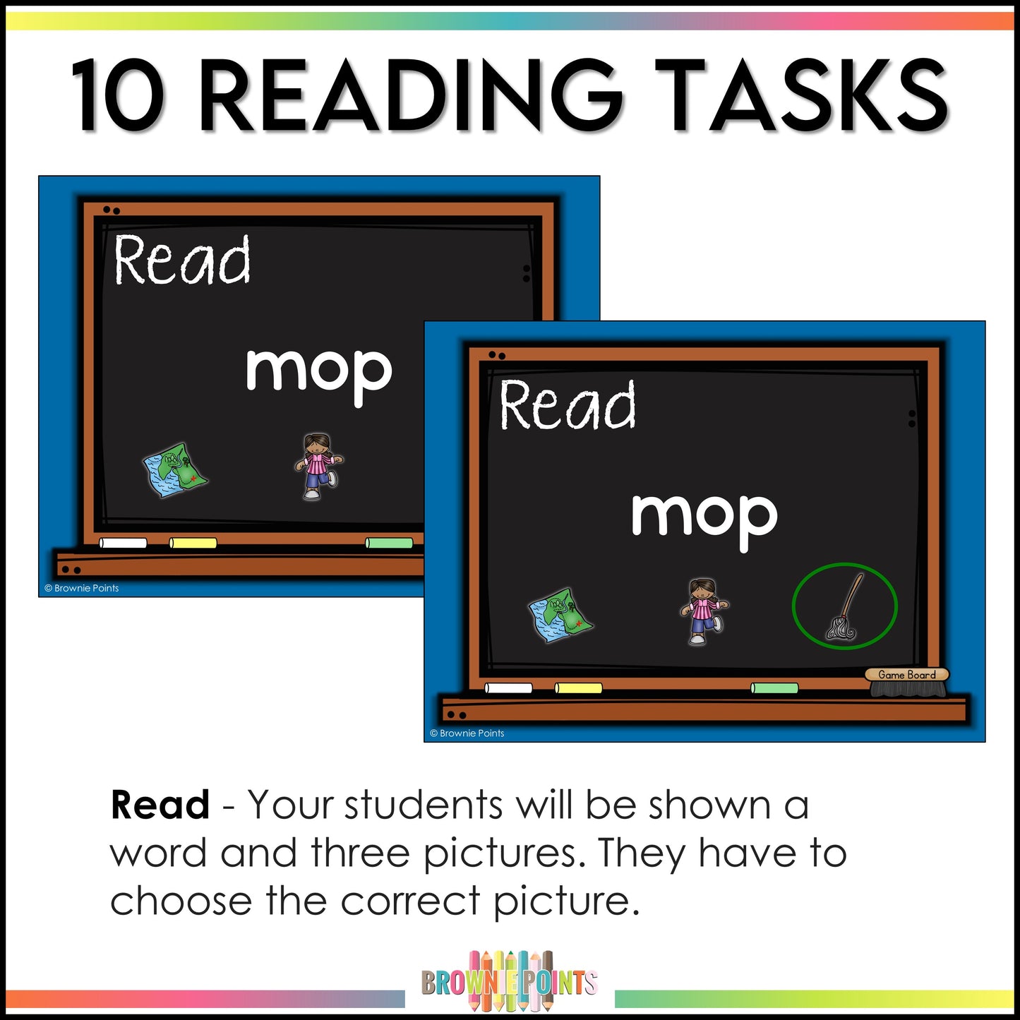 CVC Words PowerPoint Game - Short O