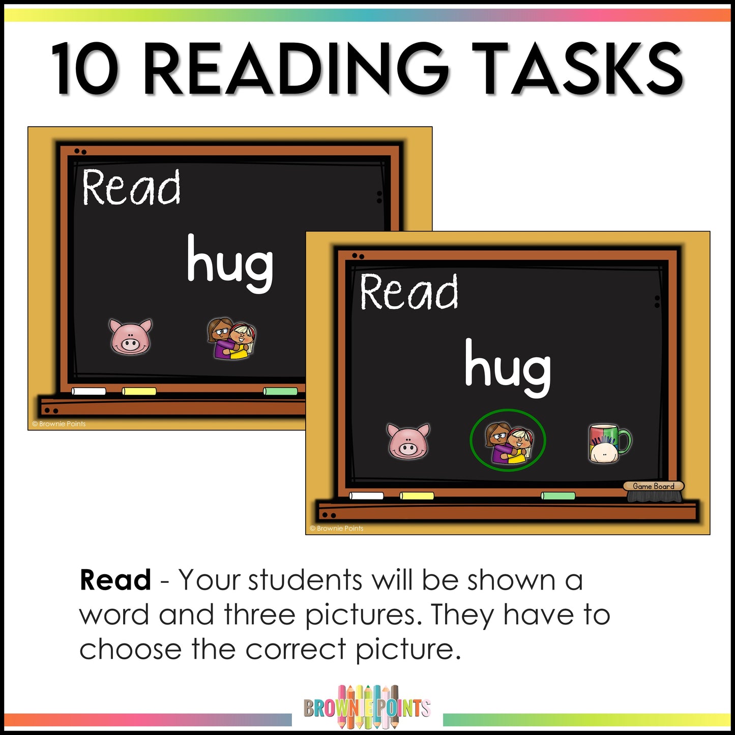 CVC Words PowerPoint Game - Short U