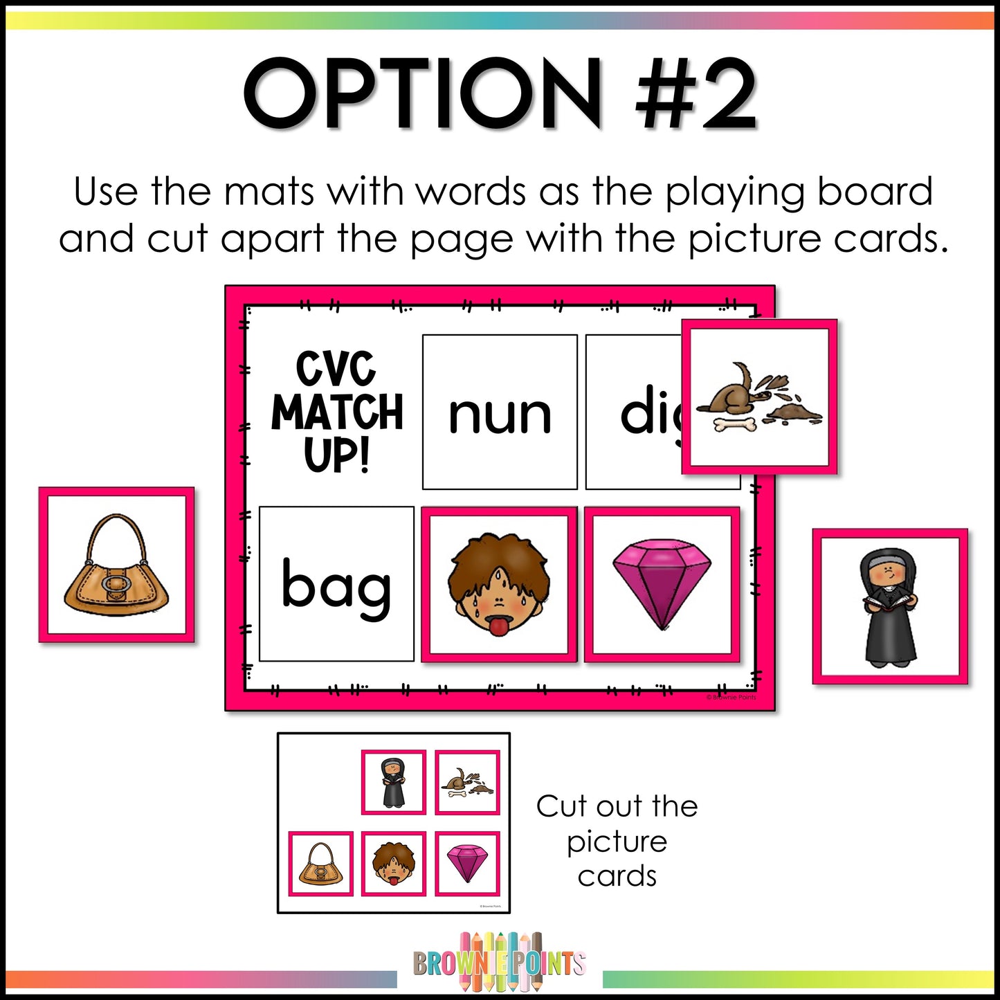 CVC Words Matching Mats