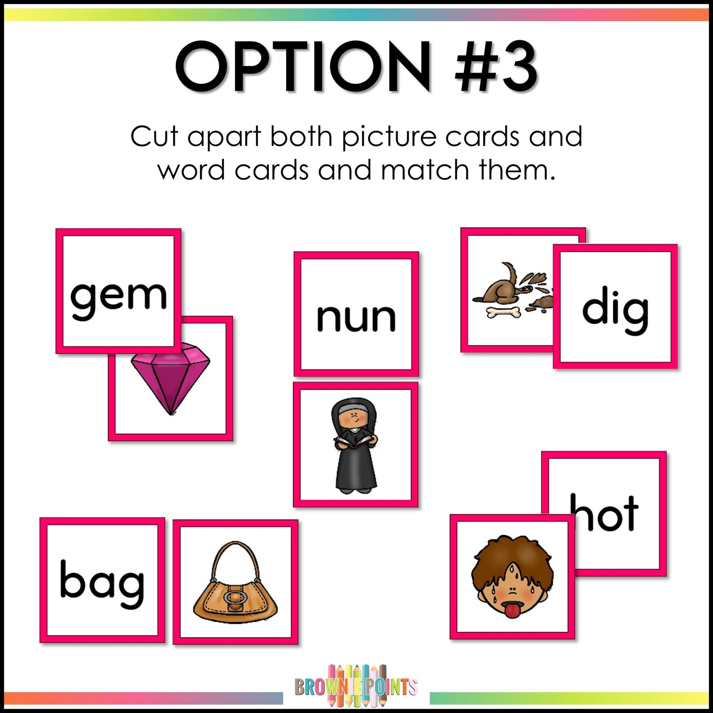 CVC Words Matching Mats