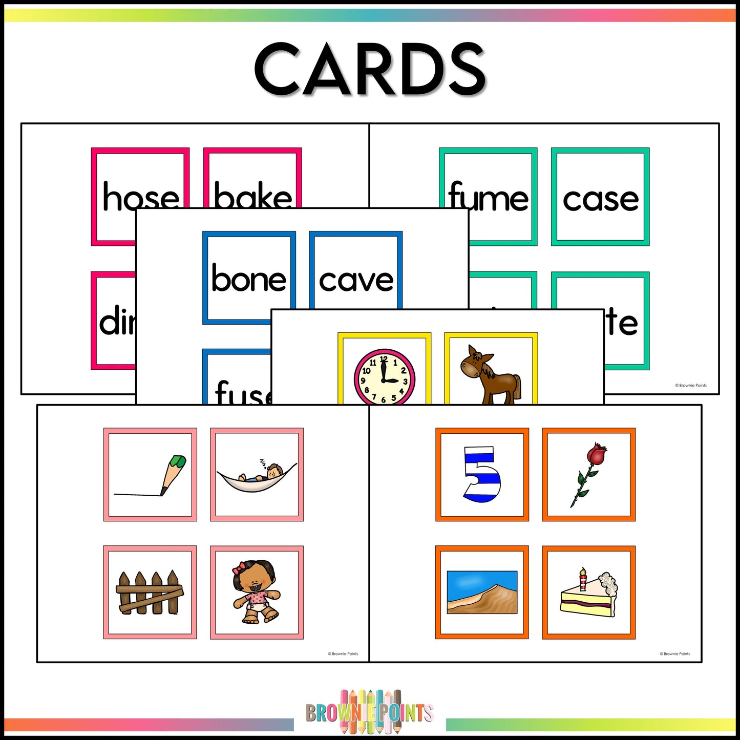 CVCe Words Matching Mats