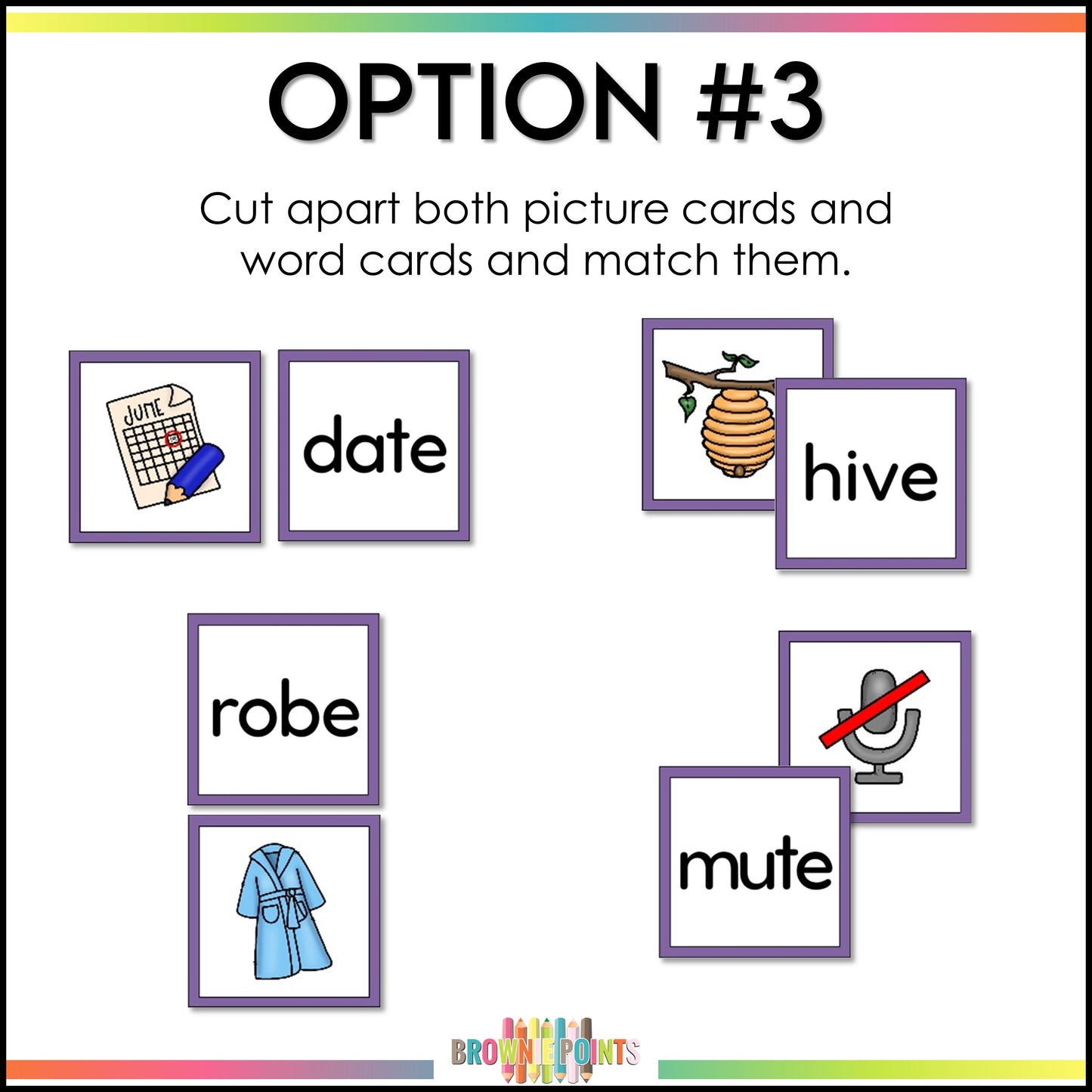 CVCe Words Matching Mats