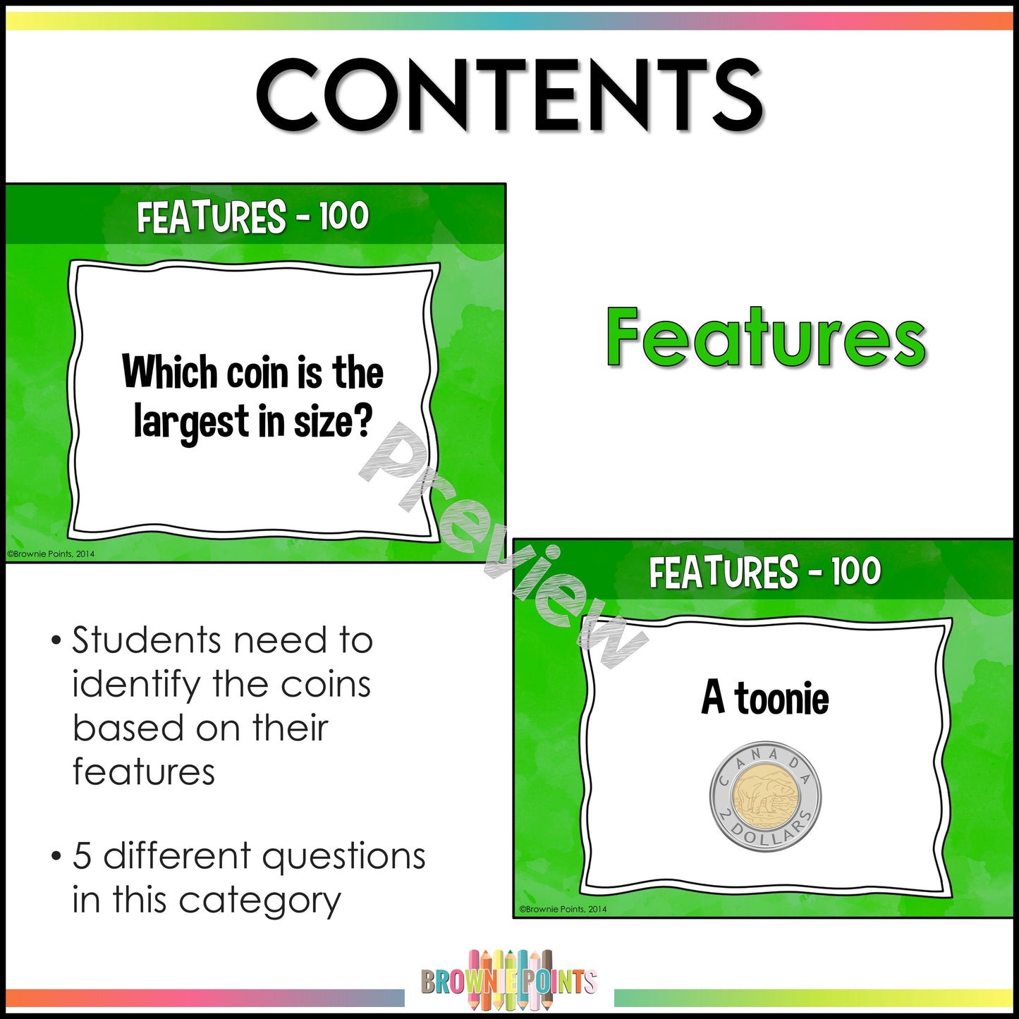 Canadian Coins PowerPoint Game