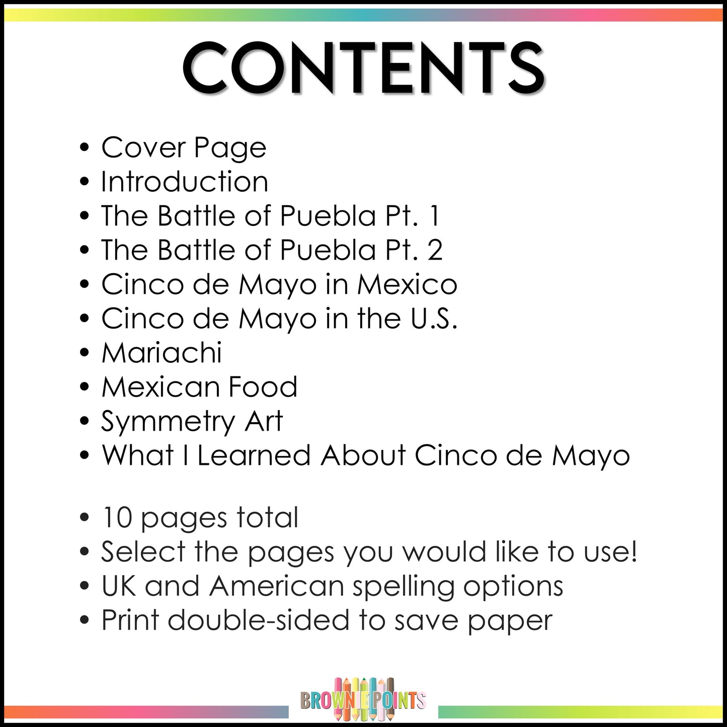 Cinco de Mayo Mini Book