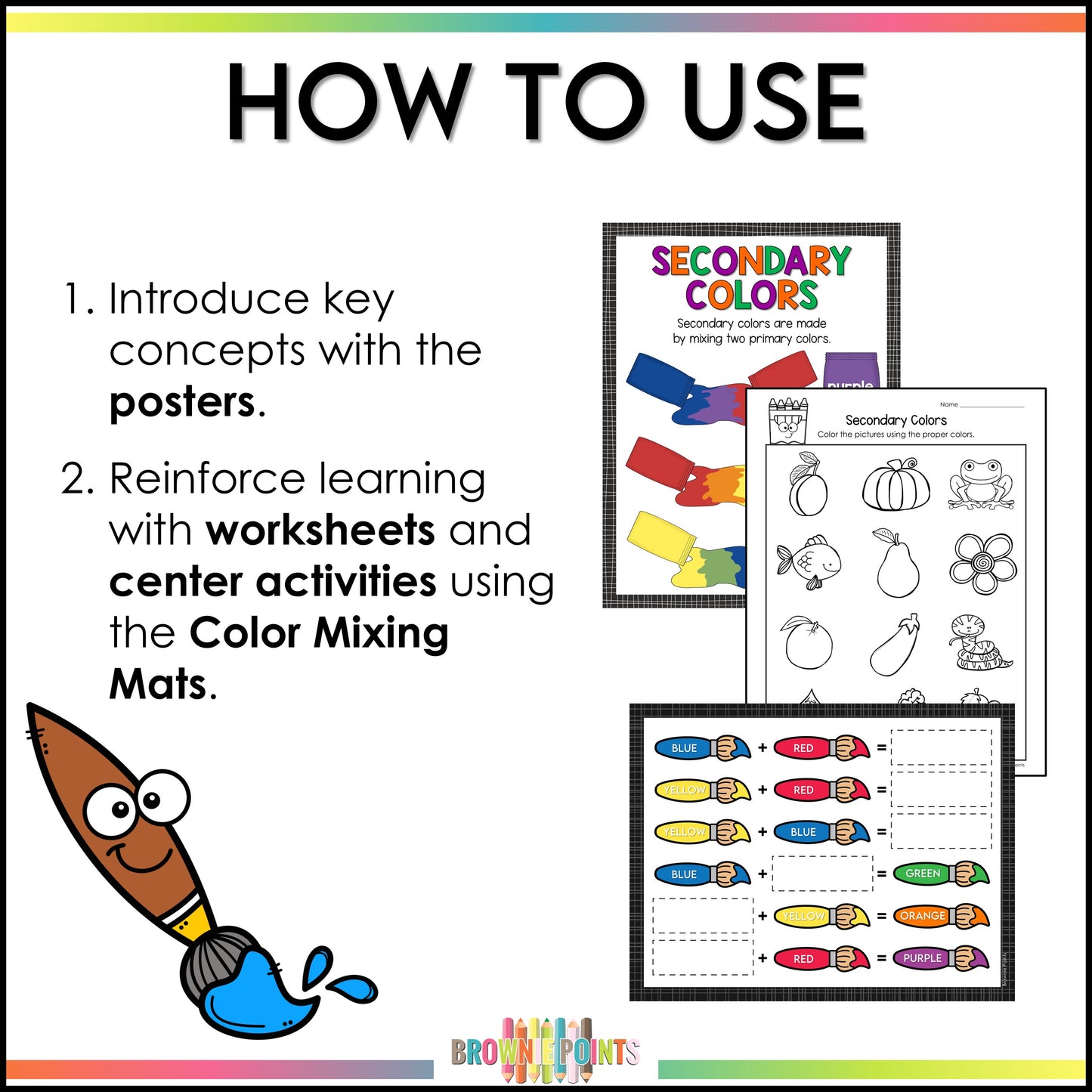 Color Mixing Activities and Posters - Primary and Secondary Colors