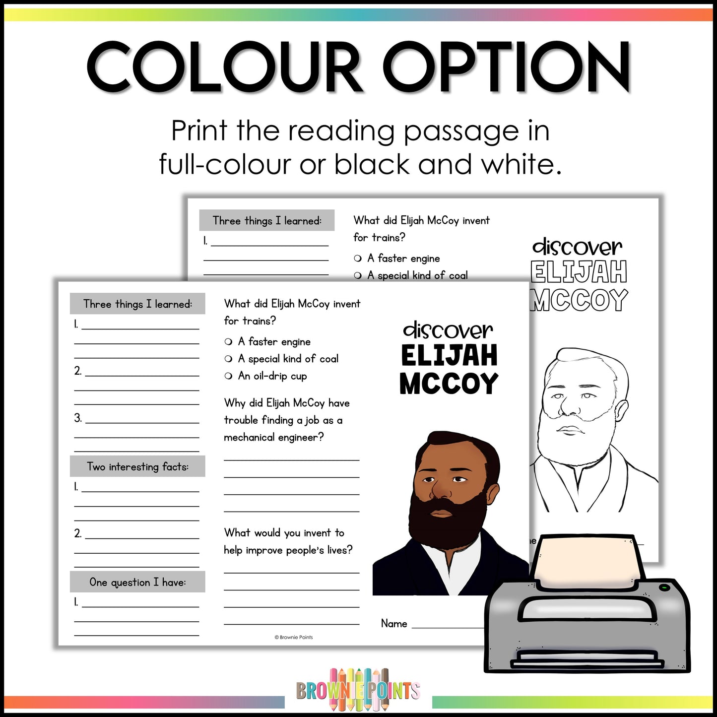Elijah McCoy Trifold Biography