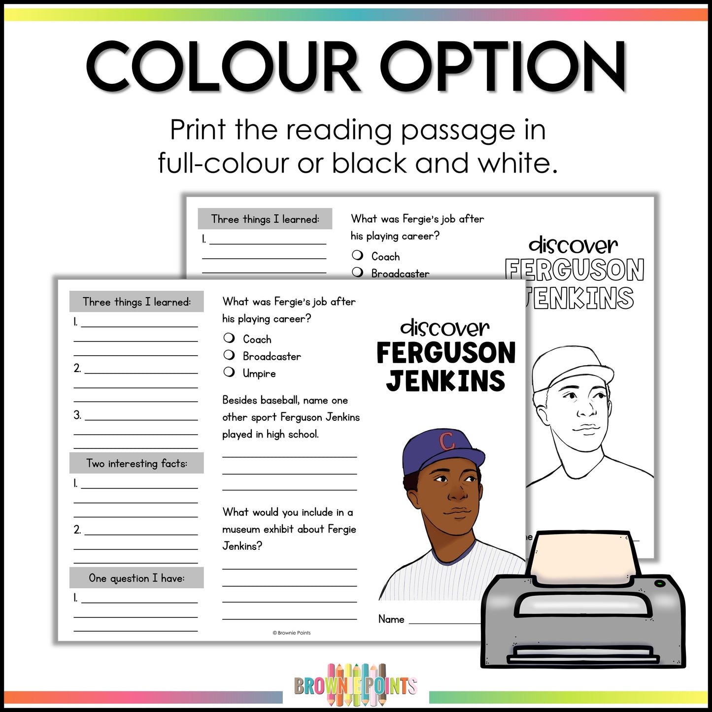 Ferguson Jenkins Trifold Biography