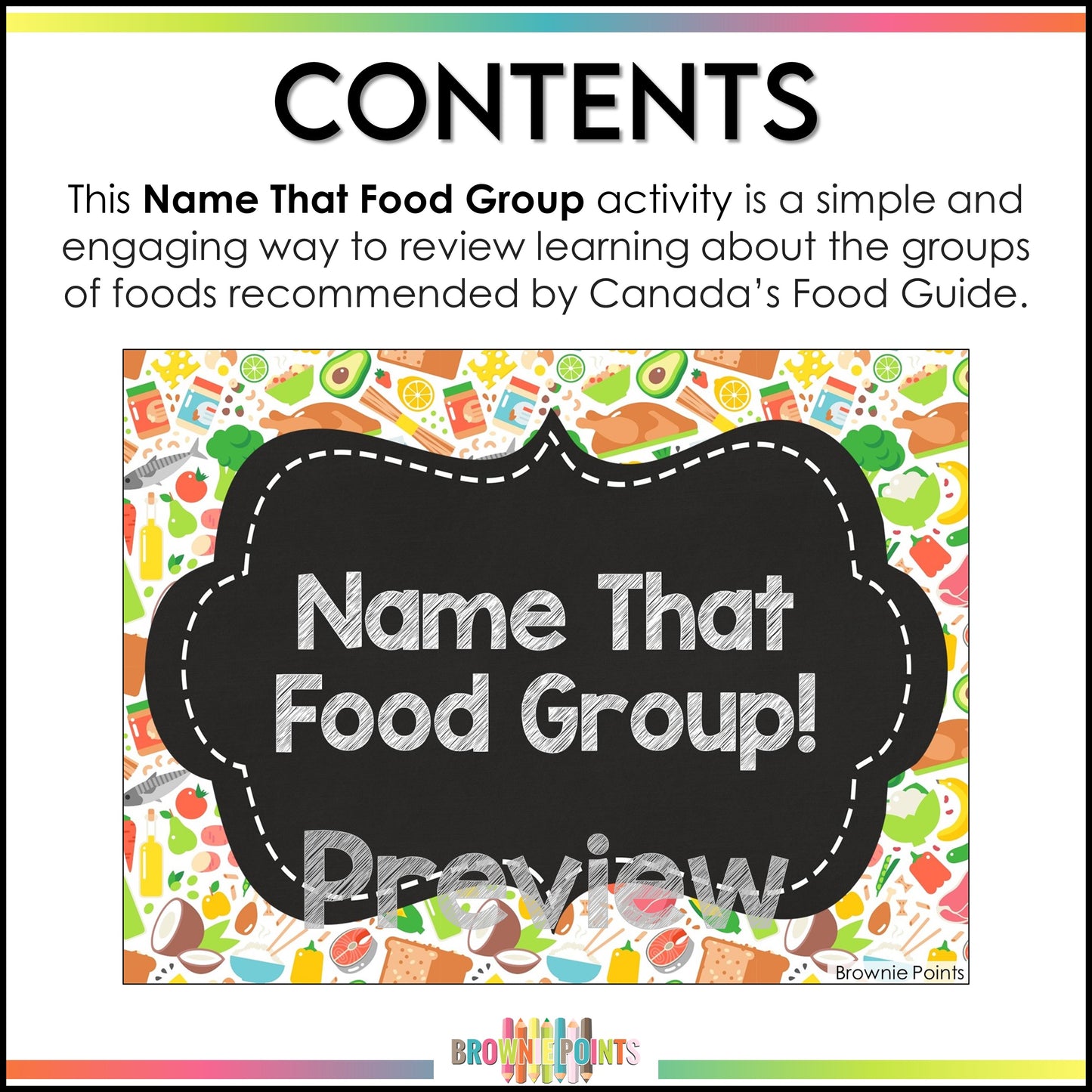 Identifying Food Groups - Canada's Food Guide
