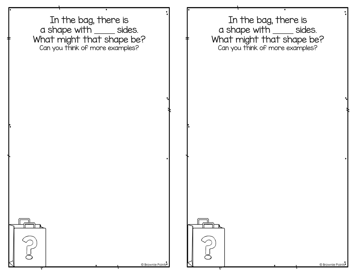 Open-Ended Math Questions - Geometry and Spatial Sense