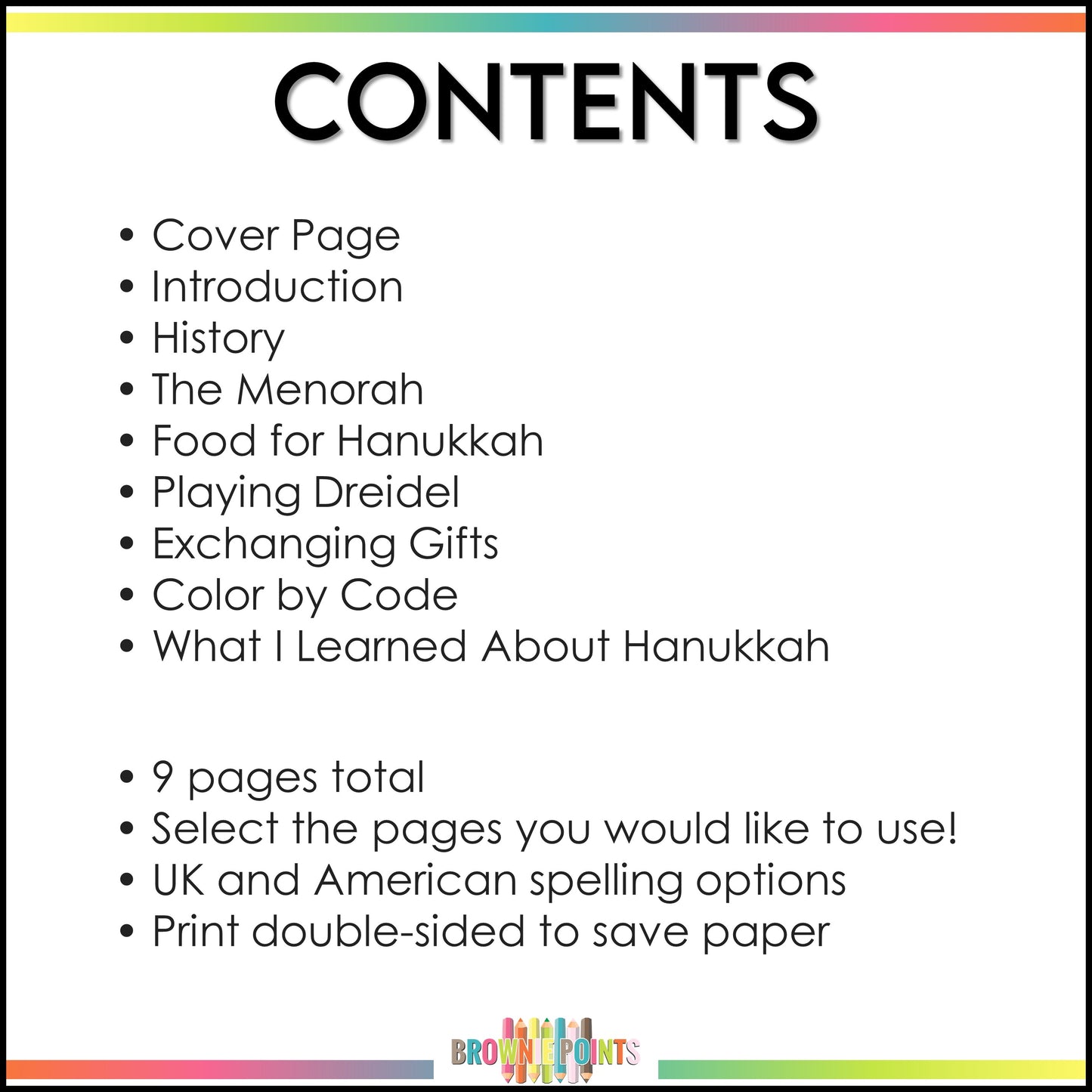 Hanukkah Mini Book