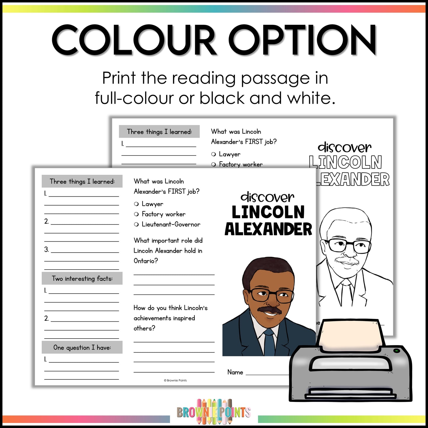 Lincoln Alexander Trifold Biography