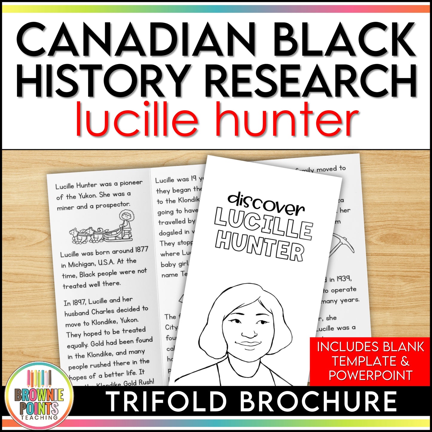 Lucille Hunter Trifold Biography