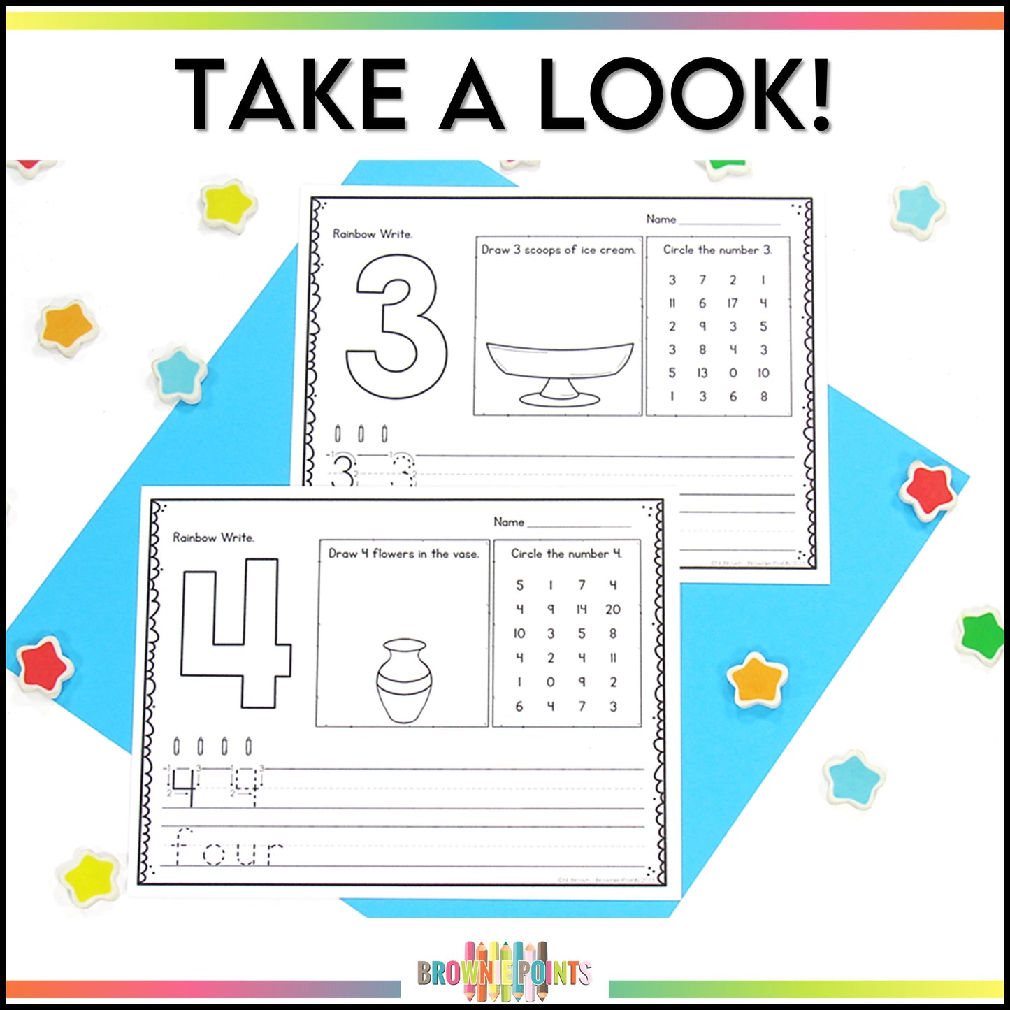 Alphabet and Number Printing Practice Bundle