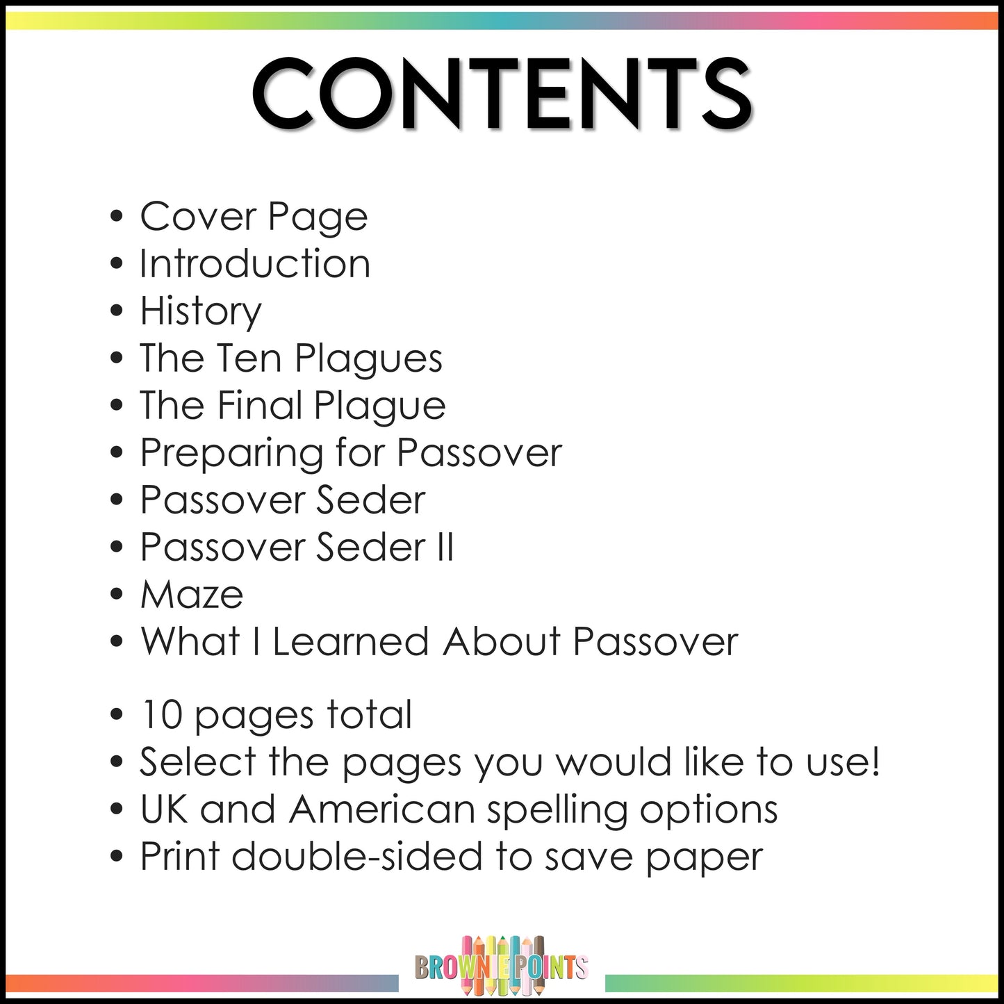 Passover Mini Book