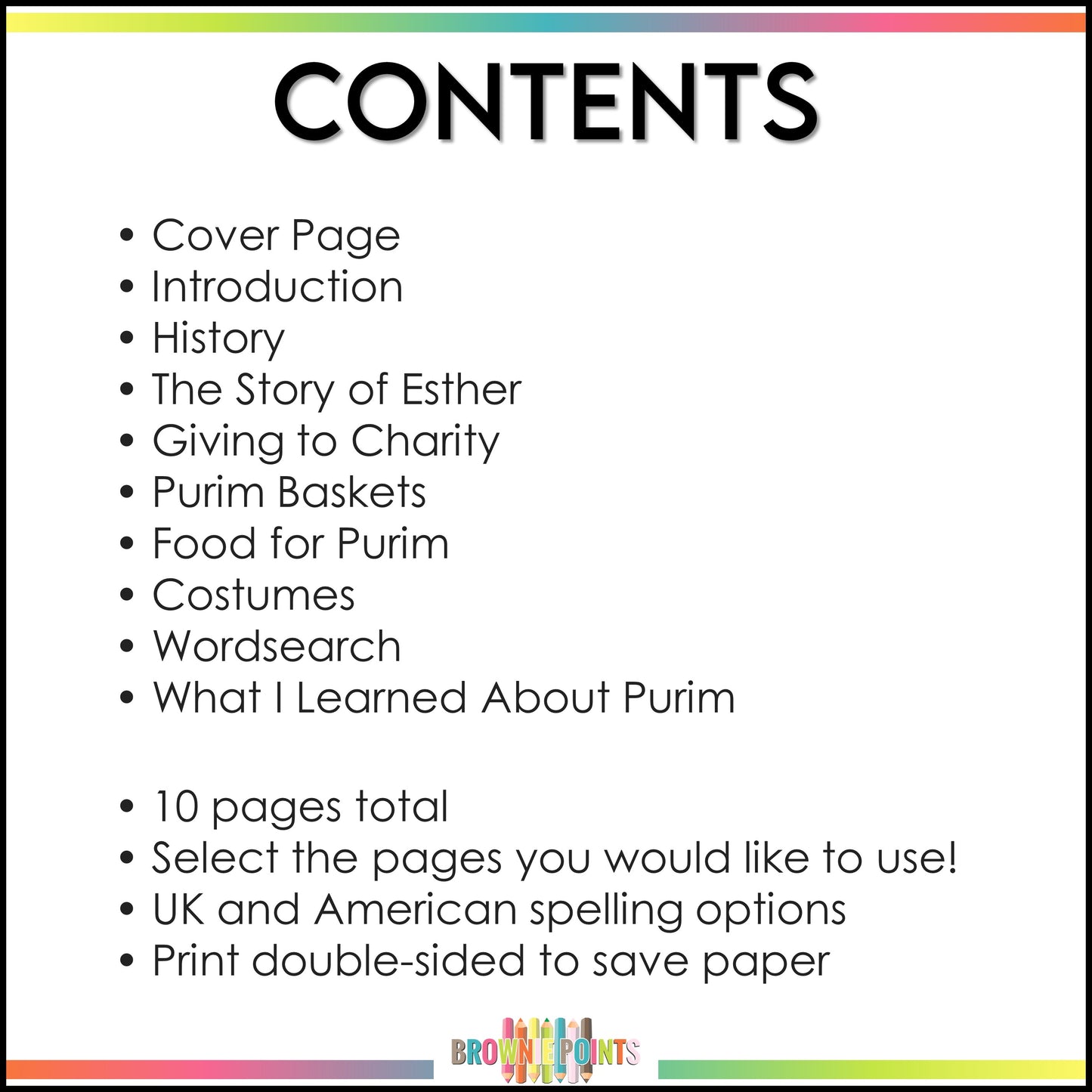Purim Mini Book