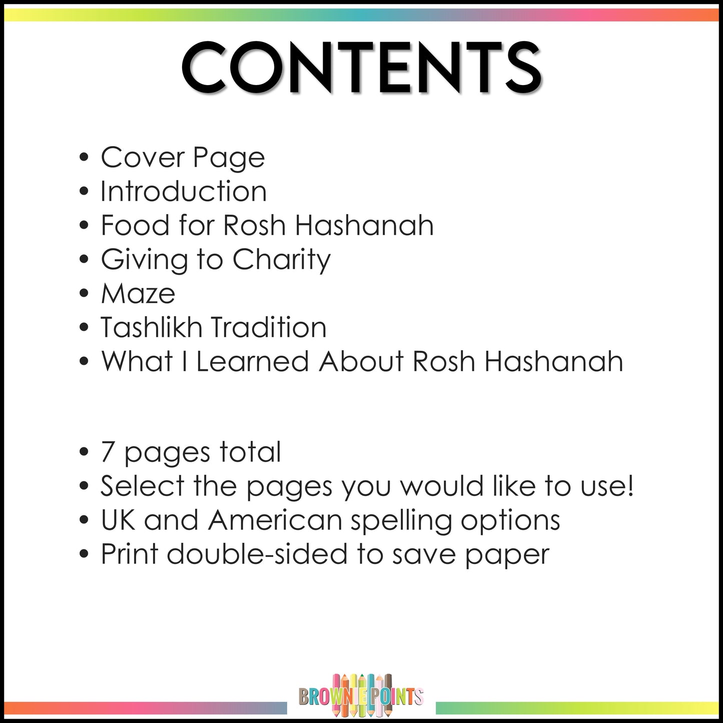 Rosh Hashanah Mini Book