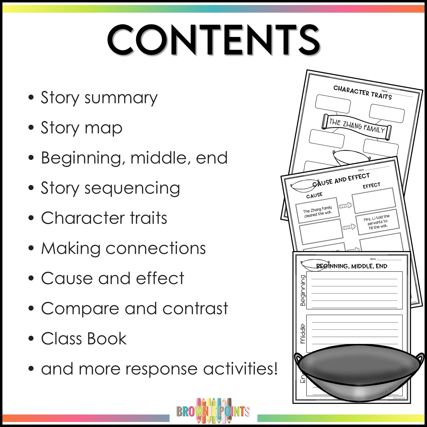 The Runaway Wok Comprehension Activities