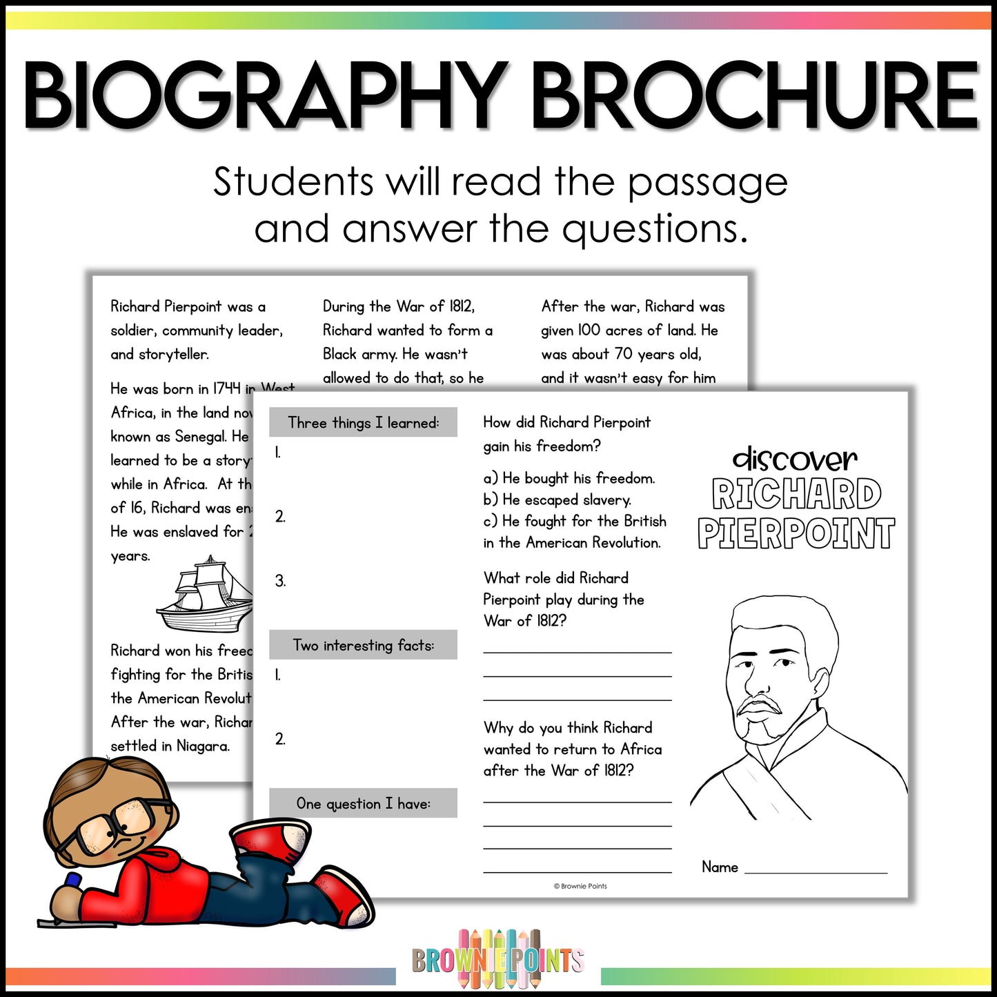 Canadian Black History Trifold Brochures Bundle