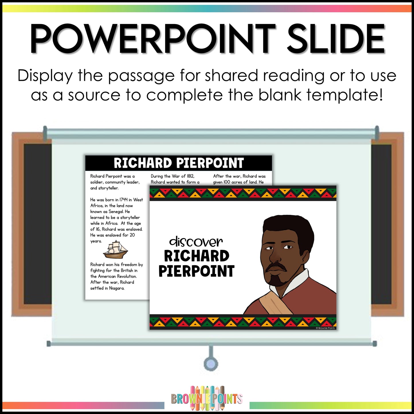 Richard Pierpoint Trifold Biography
