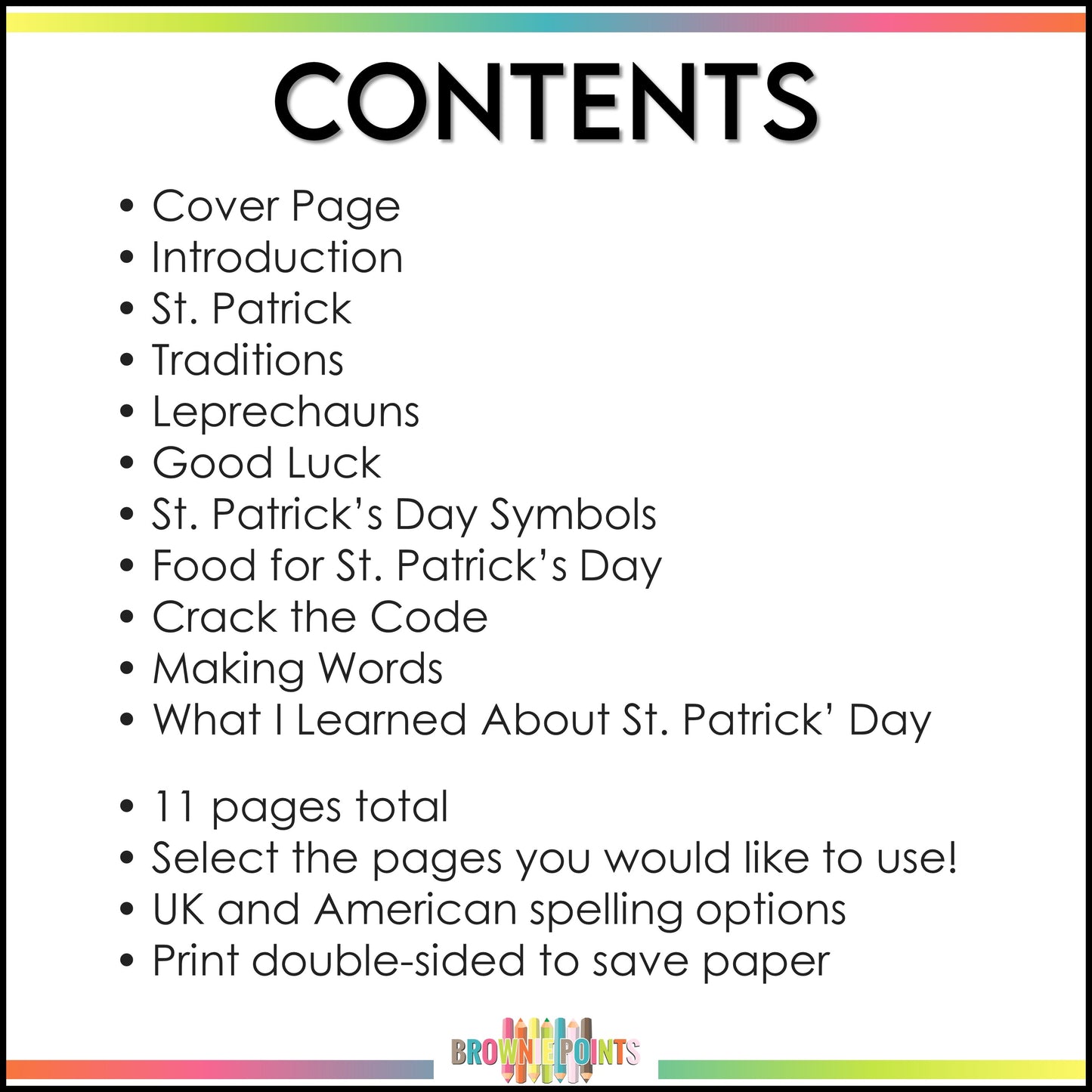 St. Patrick's Day Mini Book