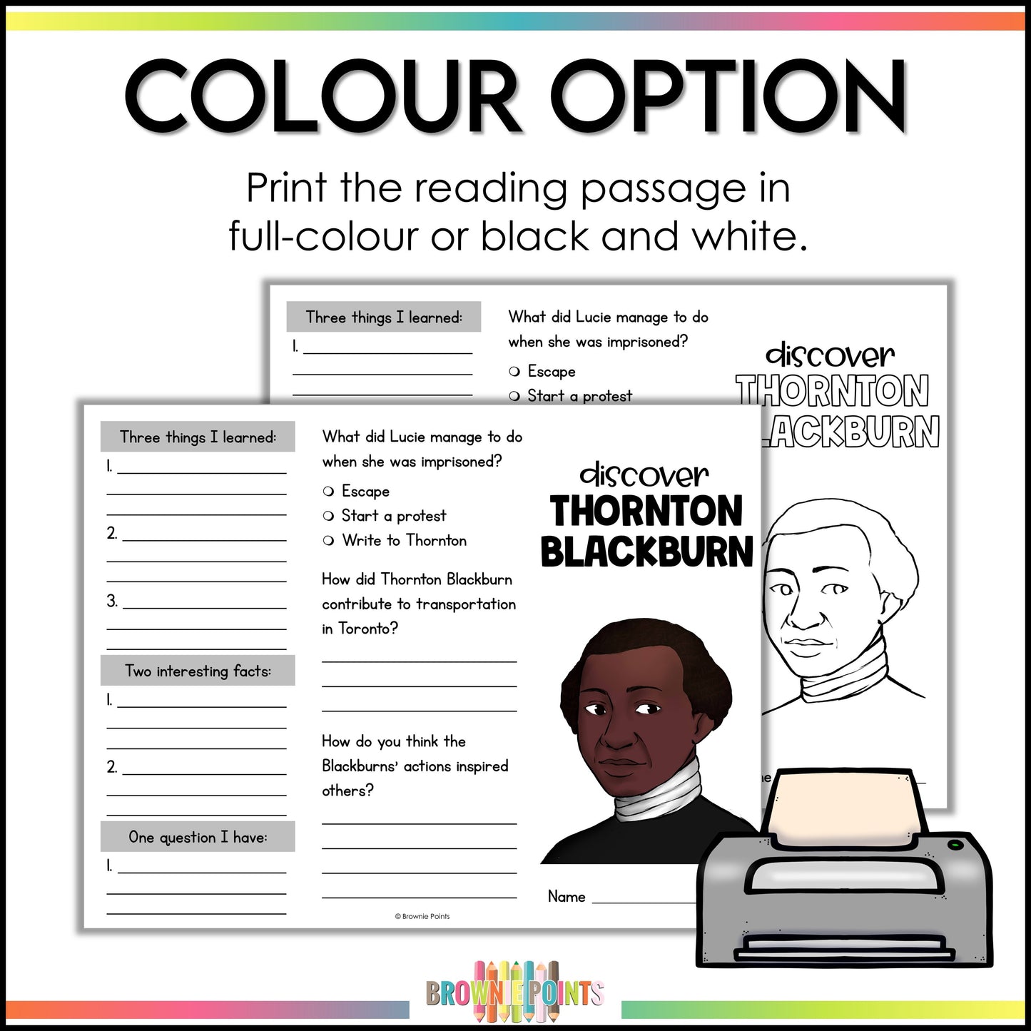 Thornton Blackburn Trifold Biography
