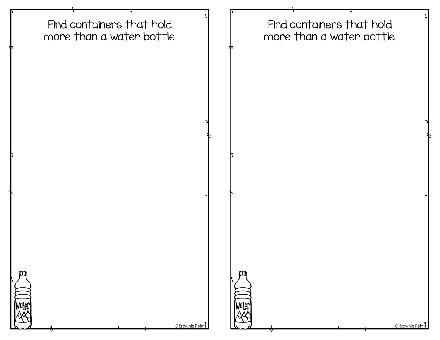 Open-Ended Math Questions - Volume and Mass