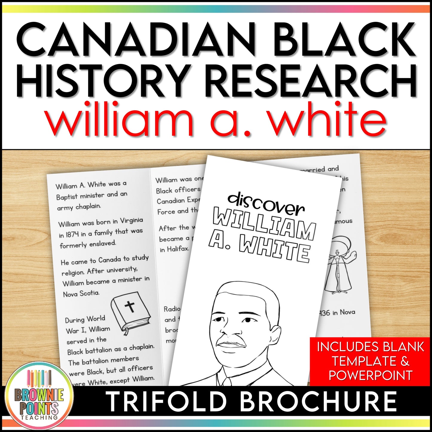 William A. White Trifold Biography