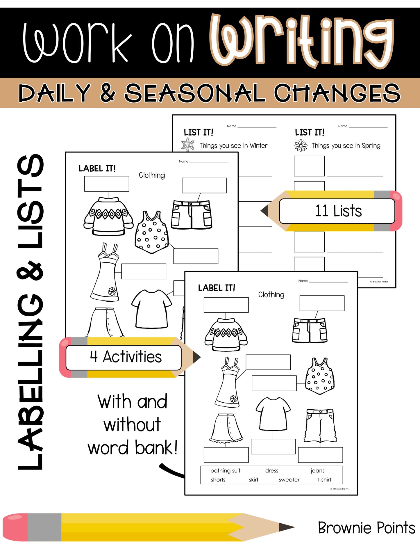 Work on Writing - Daily and Seasonal Changes