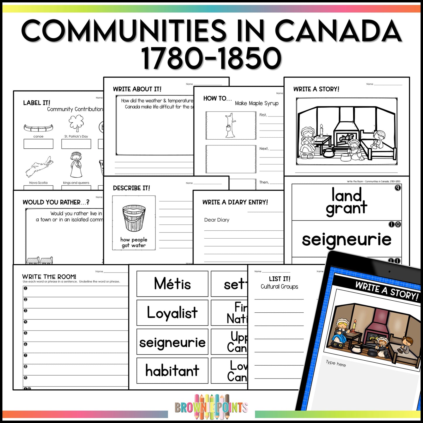 Work on Writing - Grade 3 Ontario Curriculum Bundle