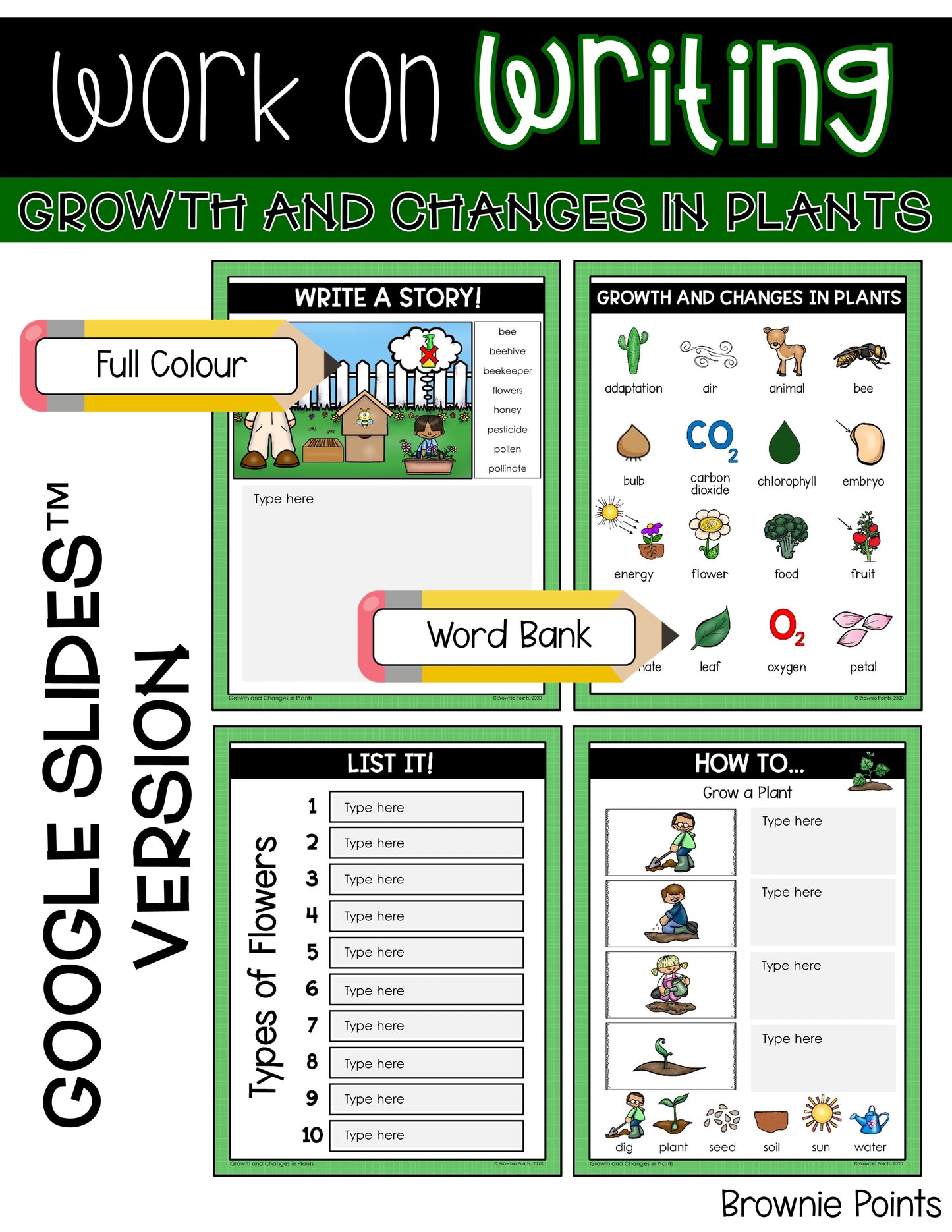 Work on Writing - Growth and Changes in Plants