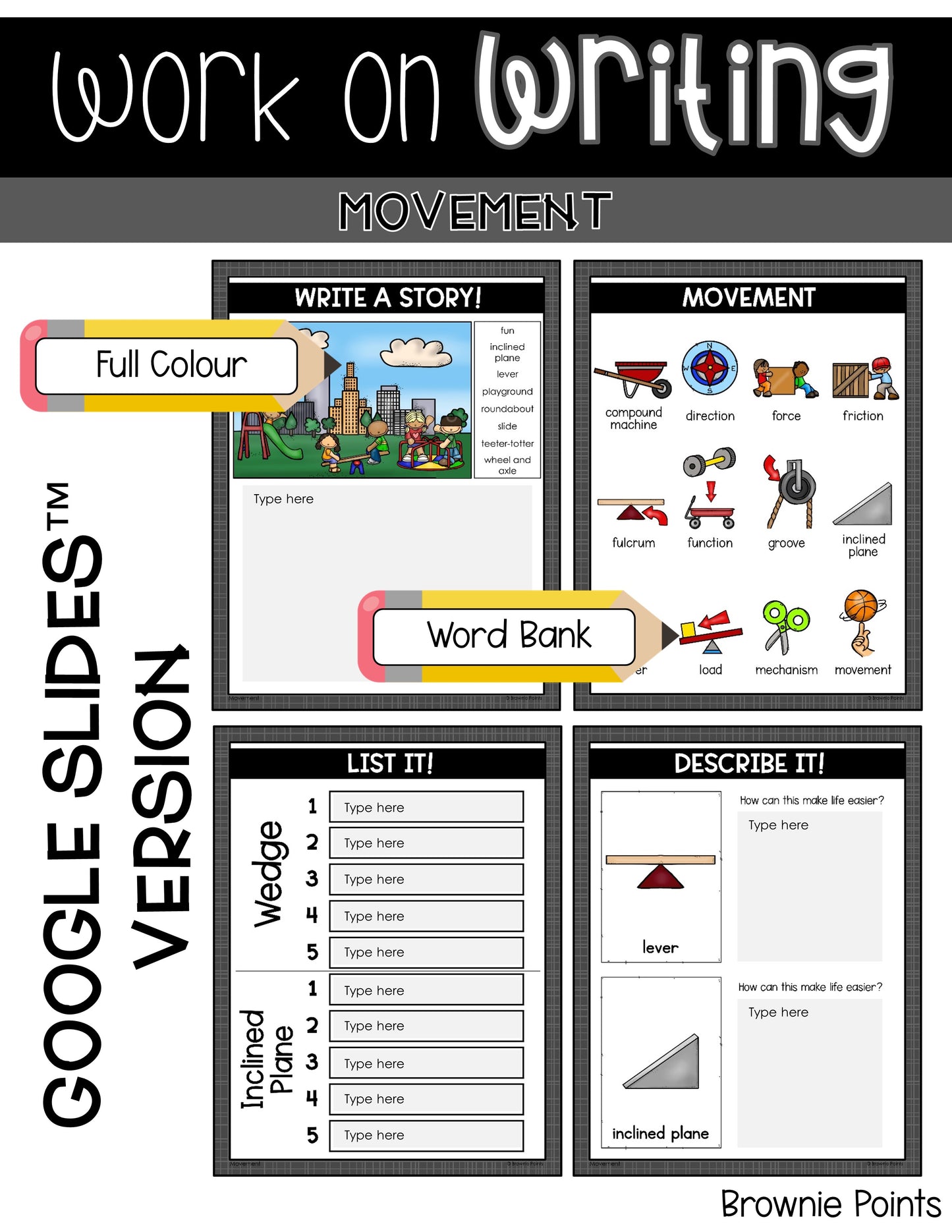 Work on Writing - Simple Machines and Movement