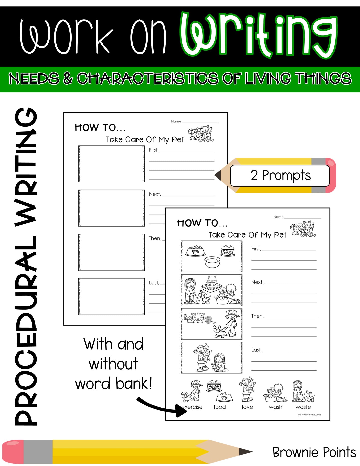 Work on Writing - Needs and Characteristics of Living Things
