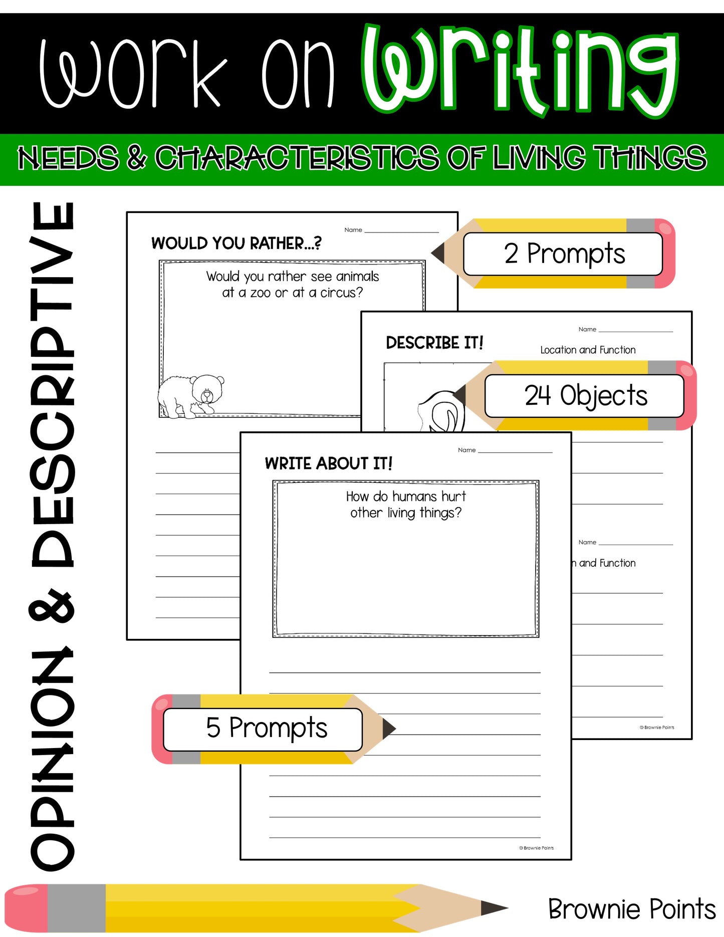 Work on Writing - Needs and Characteristics of Living Things