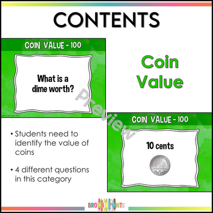 American Coins PowerPoint Game