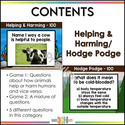 Animal Classifications PowerPoint Games