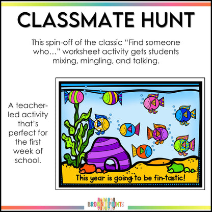 Back to School Classmate Hunt - Fish Theme