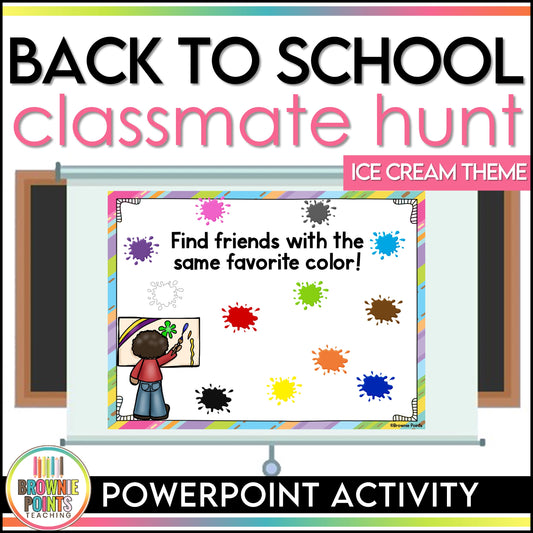 Back to School Classmate Hunt - Ice Cream Theme