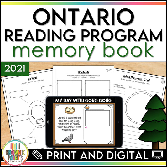 Ontario Reading Program Memory Book 2021