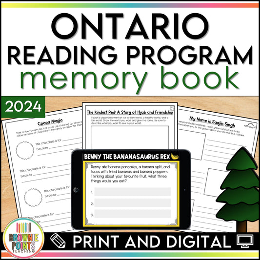 Ontario Reading Program Memory Book 2024