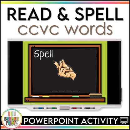 CCVC Words PowerPoint Game - Beginning Consonant Blends and Digraphs